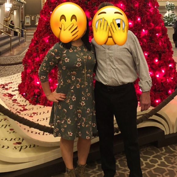 3/4 sleeve floral dress - Picture 7 of 7